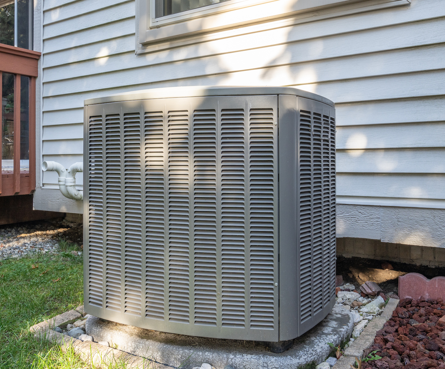 residential air conditioner has new condenser installed